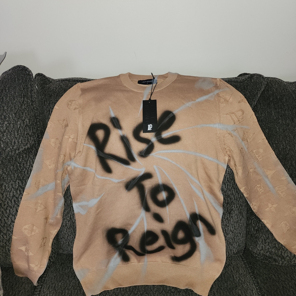 LEFT POINT - Rise To Reign Tan Crewneck Sweater